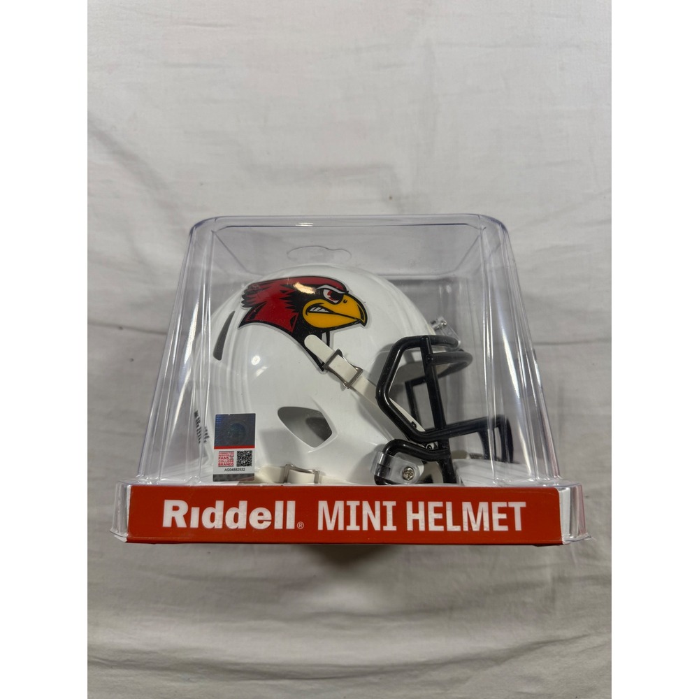 Riddell Mini Helmet Illinois State Redbirds White NEW Speed College NCAA